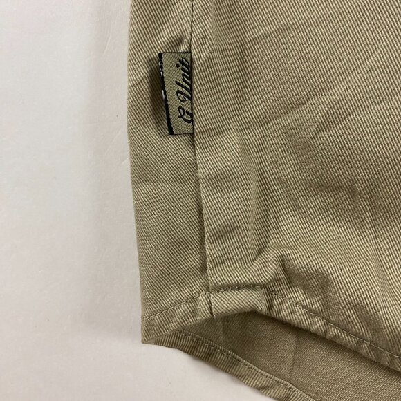 Vintage G Unit Khaki Shirt Men's Large Button Down Up Safari Cotton Poplin - Picture 7 of 13
